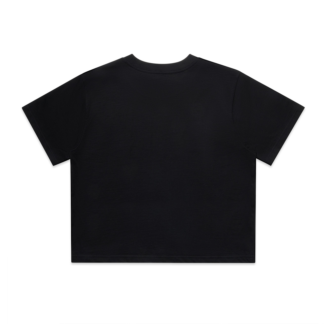 AS Colour 4072 Wo's Classic Crop Tee Black back view for custom printing
