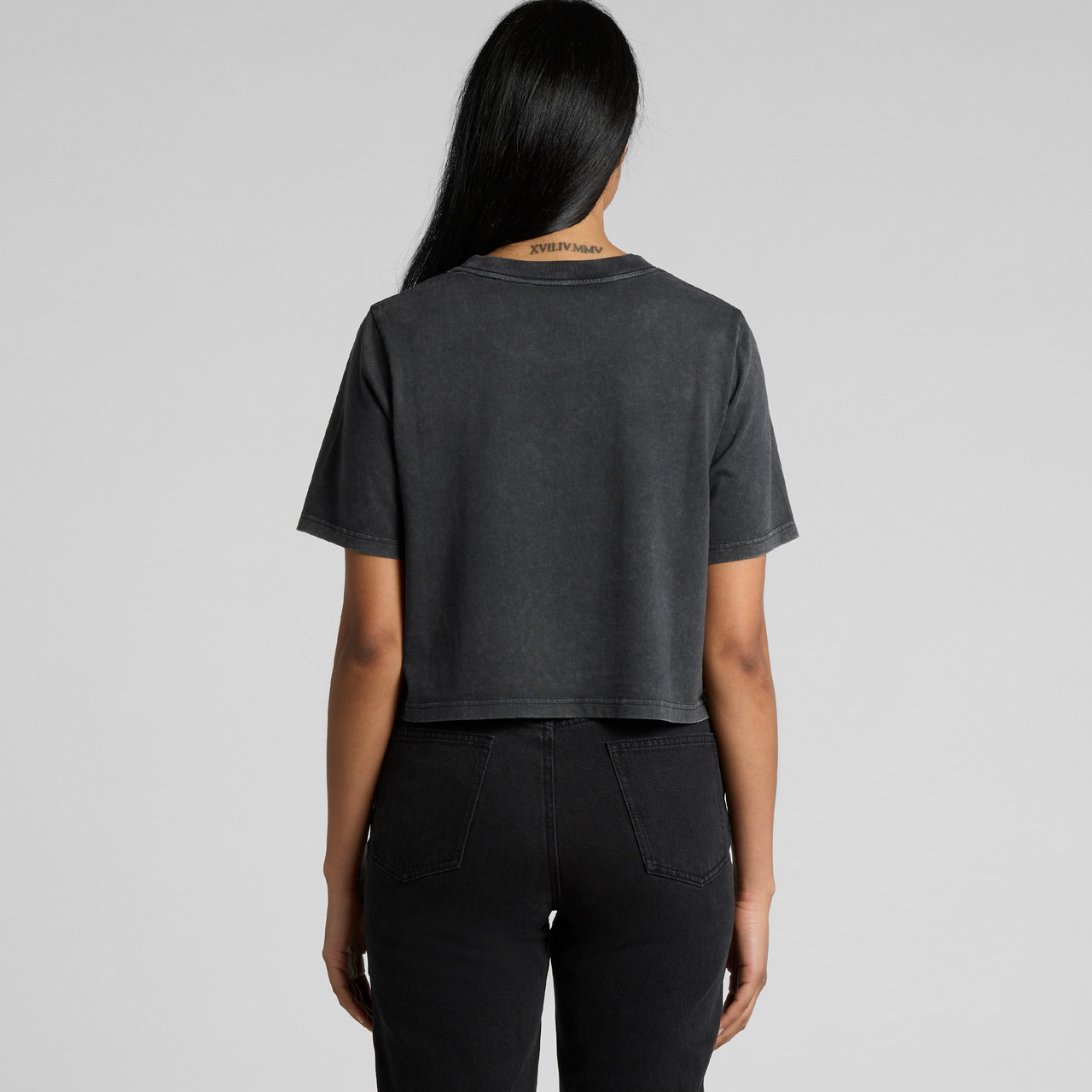 Wo's Stone Wash Heavy Crop | 4086 4