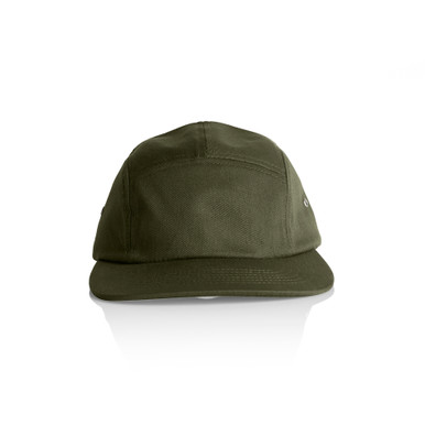 AS Colour 1103 Finn Five Panel Cap Army product view for custom printing