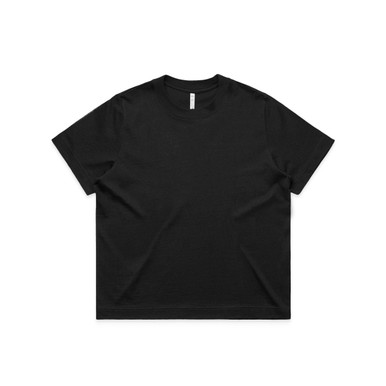 AS Colour 4030 Wo's Box Tee Black product view for custom printing