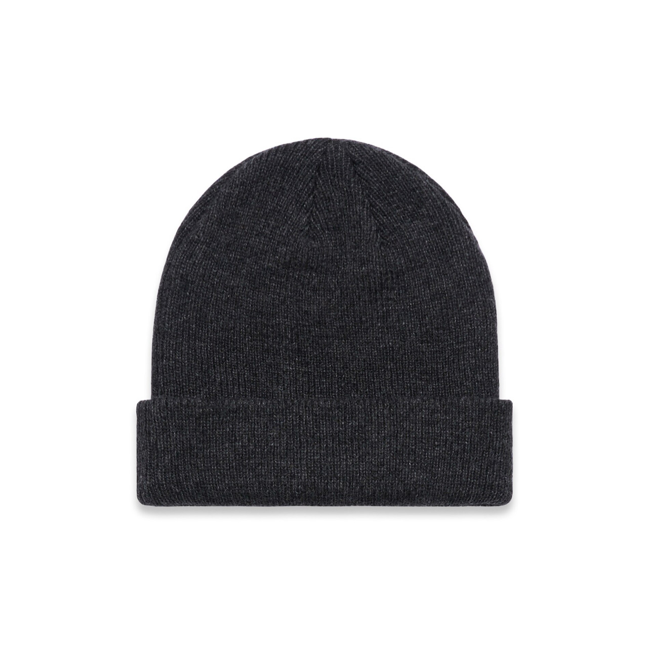 AS Colour 1115 Knit Beanie Asphalt Heather front view for custom printing