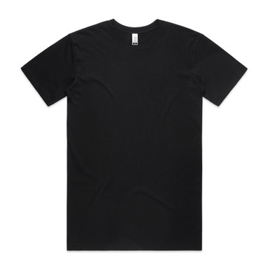 AS Colour 5001G Staple Organic Tee Black product view for custom printing