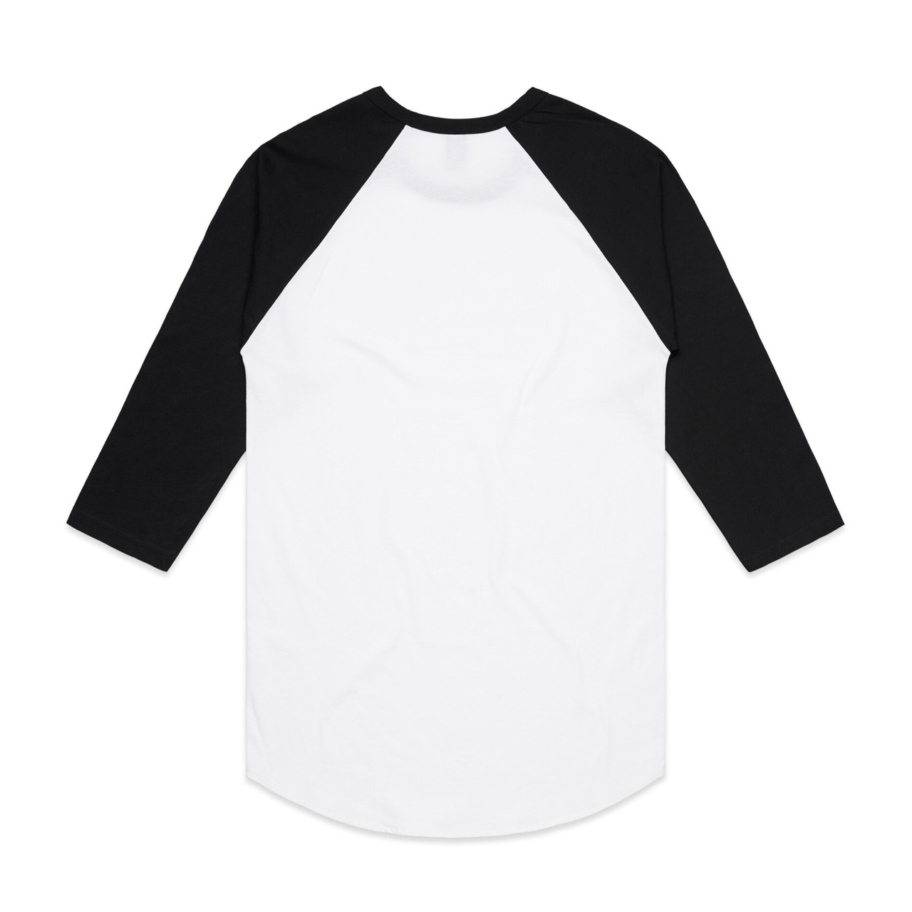 AS Colour 5012 Raglan Tee White/Black back view for custom printing