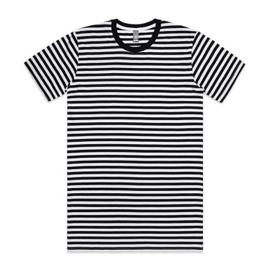 AS Colour 5028 Staple Stripe Tee Black/White product view for custom printing