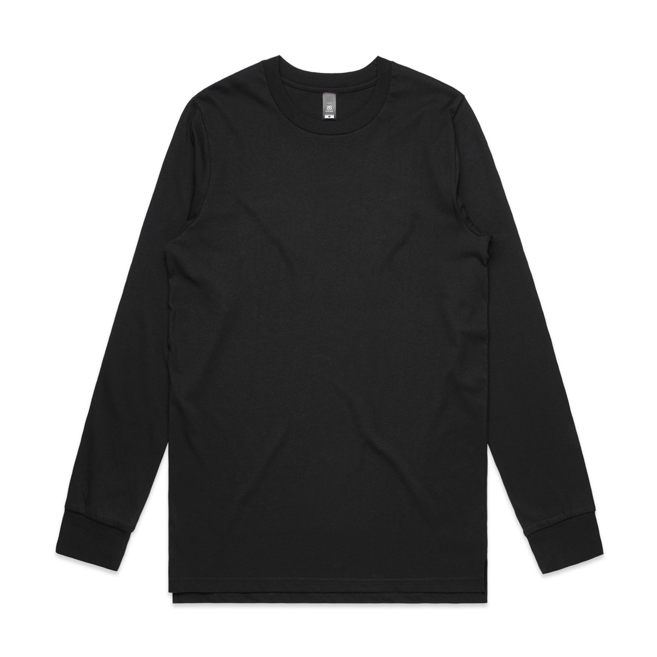 AS Colour 5029 Base L/S Tee Black front view for custom printing