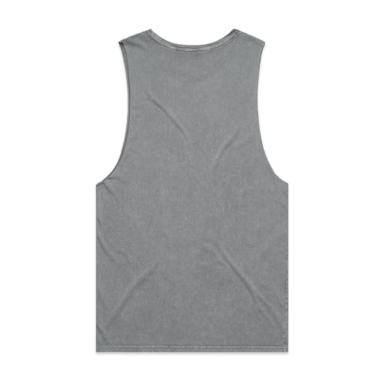 AS Colour 5039 Stone Wash Barnard Tank Ash Stone back view for custom printing