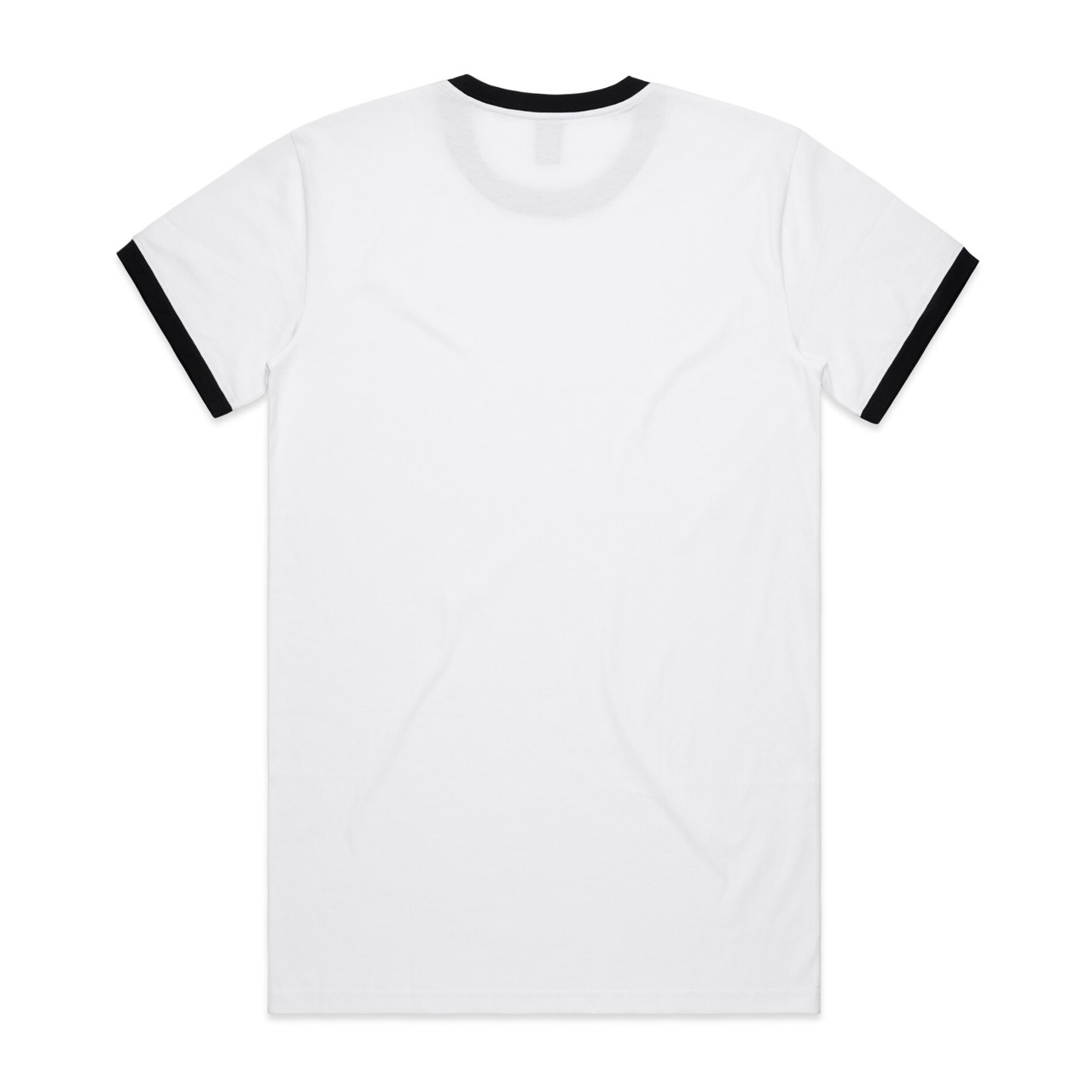 AS Colour 5053 Staple Ringer Tee White/Black back view for custom printing