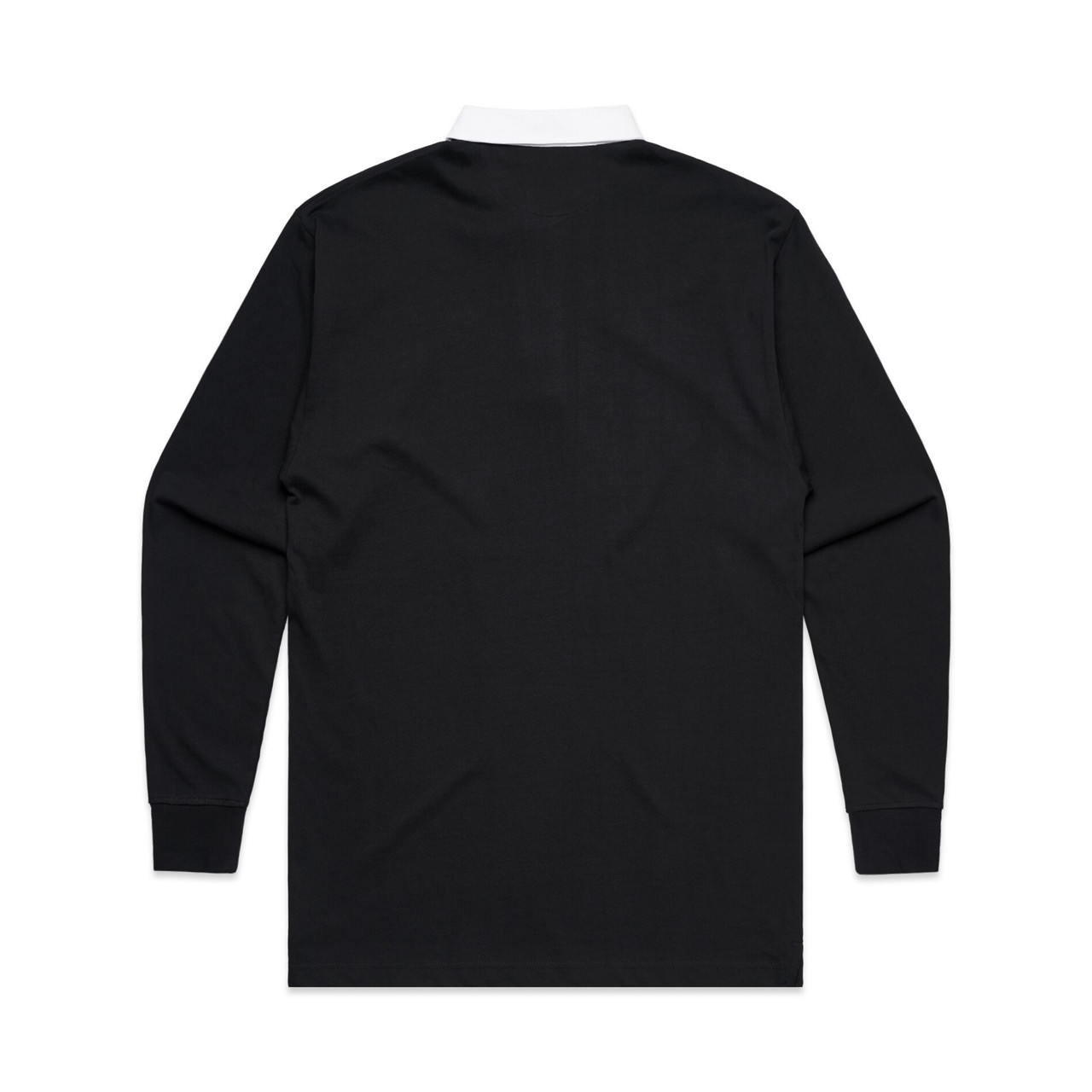 AS Colour 5410 Rugby Jersey Black back view for custom printing