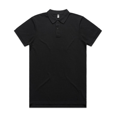 AS Colour 5411 Pique Polo Black product view for custom printing