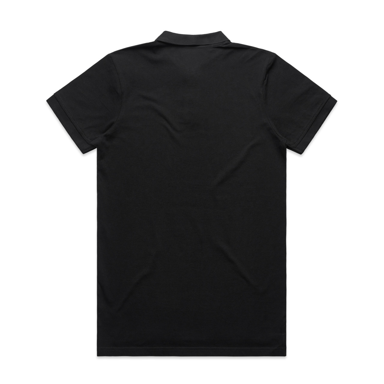 AS Colour 5411 Pique Polo Black back view for custom printing