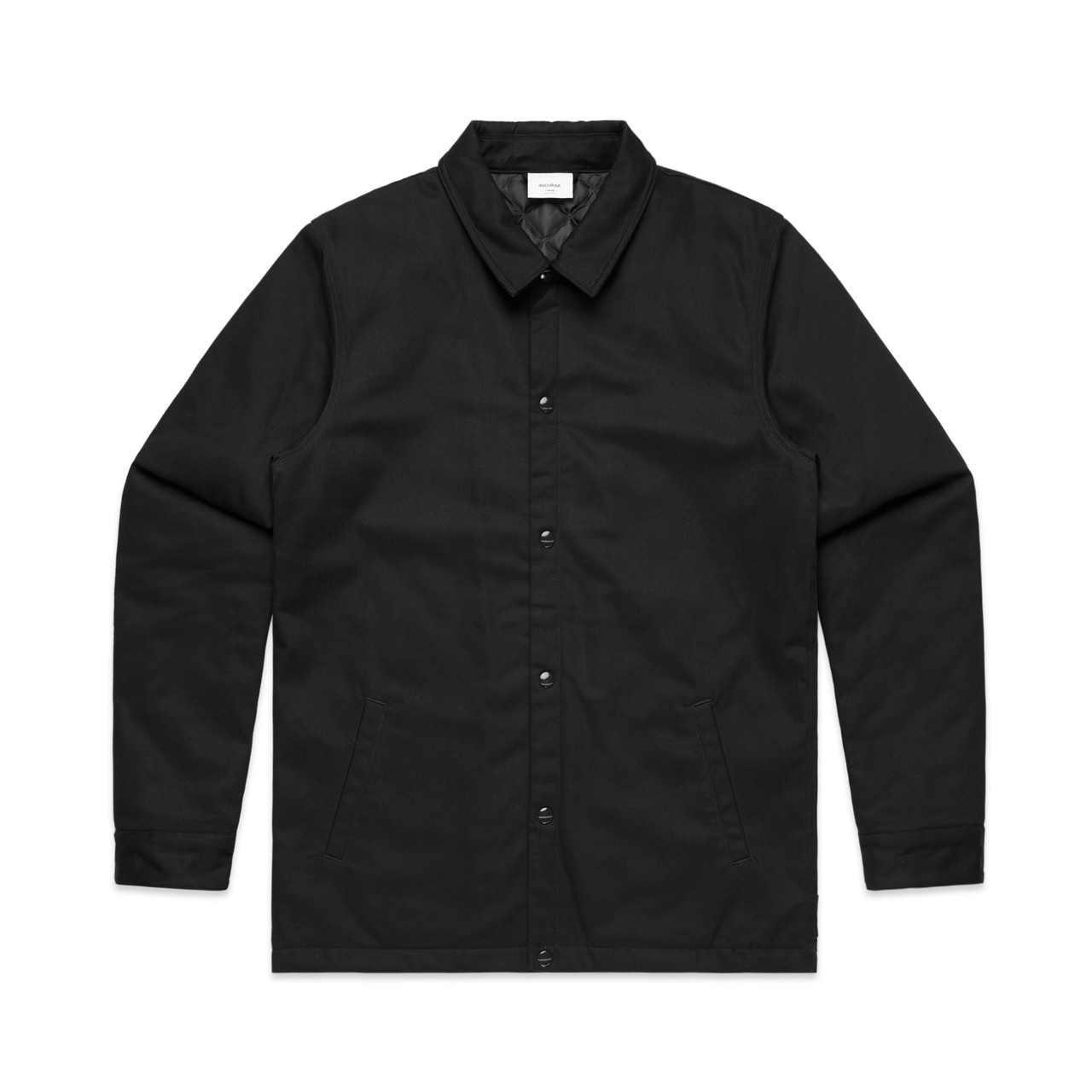 AS Colour 5521 Work Jacket Black front view for custom printing