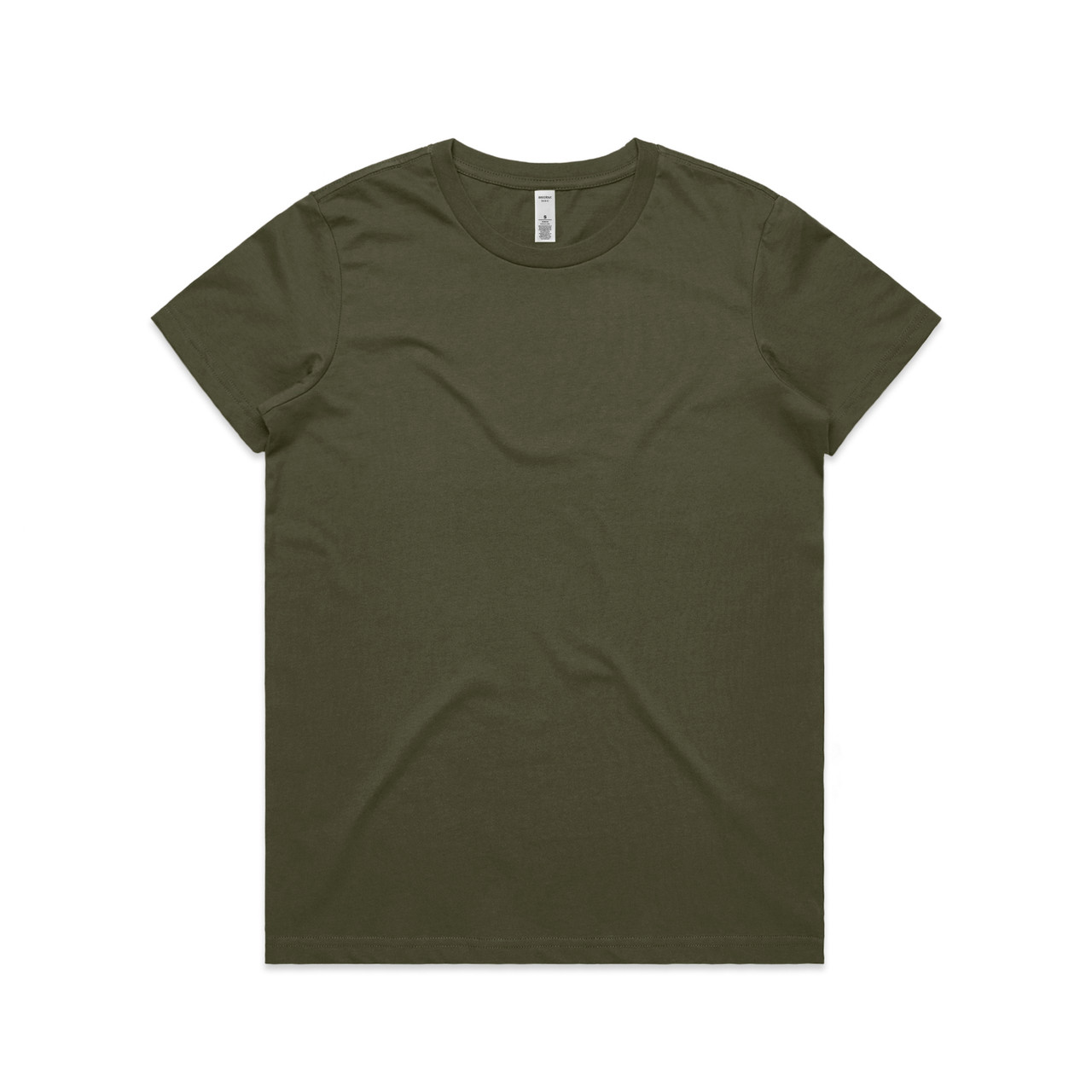 AS Colour 4051 Wo's Basic Tee Army front view for custom printing