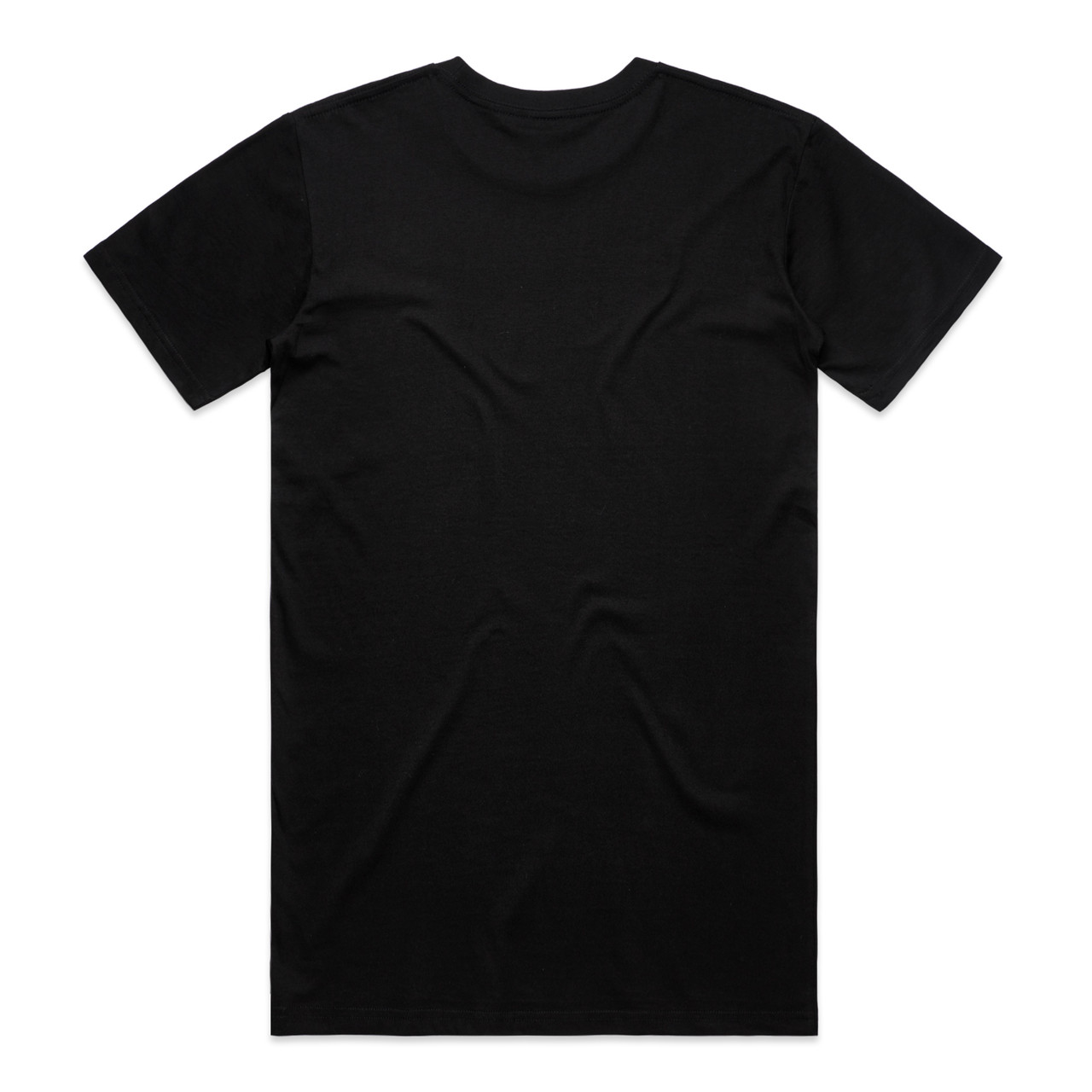 AS Colour 5075 Staple Plus Tee [+2"] Black back view for custom printing