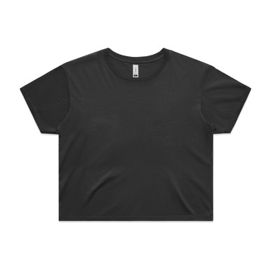 AS Colour 4062F Wo's Faded Crop Tee Faded Black product view for custom printing