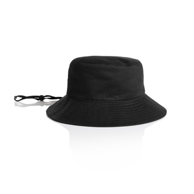 AS Colour 1172 Wide Brim Bucket Hat Black product view for custom printing