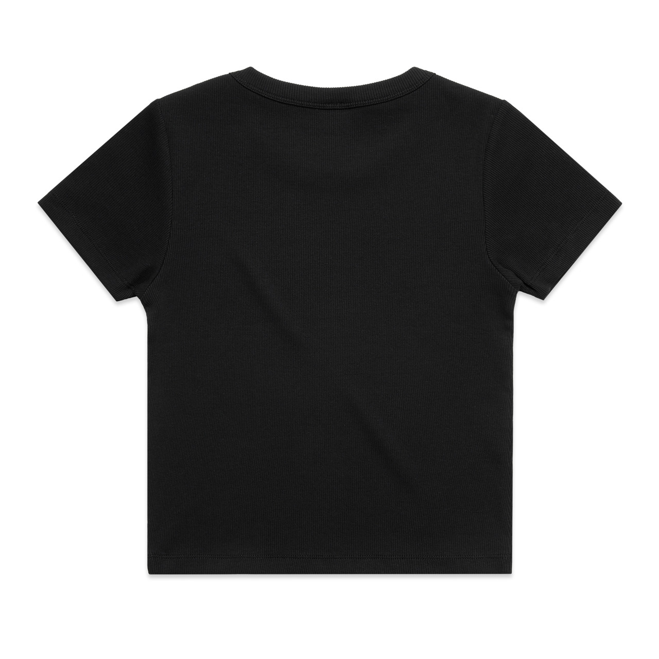 AS Colour 4092G Wo's Organic Rib Tee Black back view for custom printing