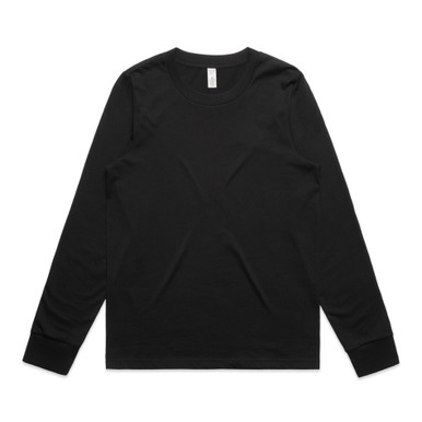 AS Colour 4020 Wo's Maple L/S Tee Black product view for custom printing