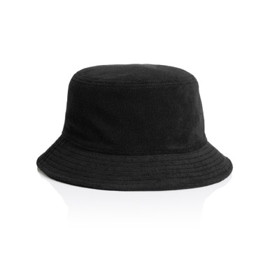 AS Colour 1175 Terry Bucket Hat Black product view for custom printing