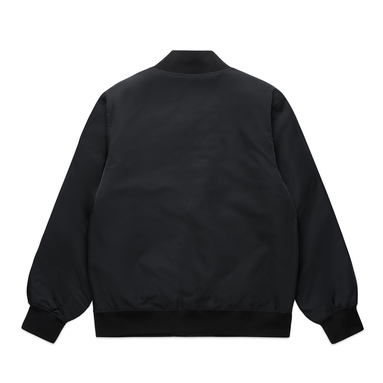 AS Colour 5511 College Bomber Jacket Black back view for custom printing