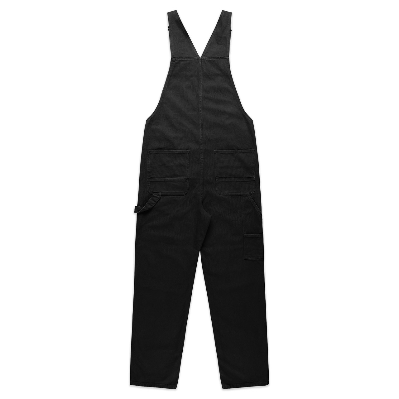 AS Colour 5980 Canvas Overalls Black back view for custom printing