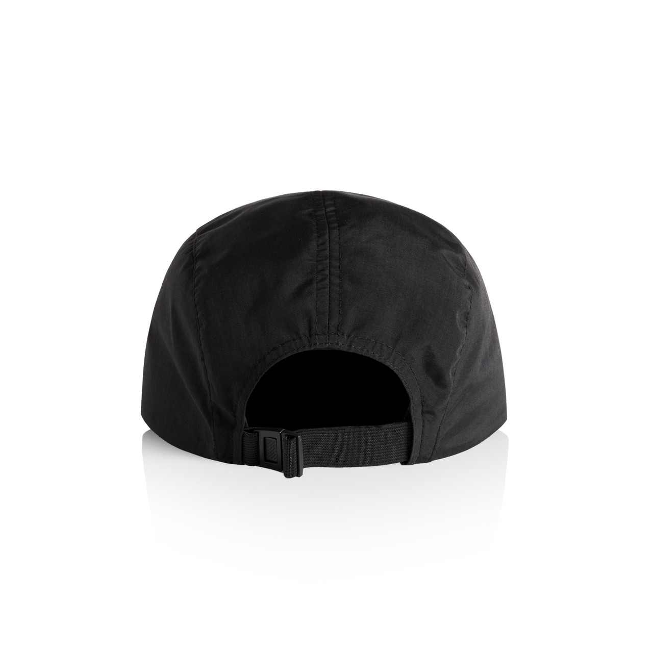 AS Colour 1104 Finn Nylon Cap Black back view for custom printing