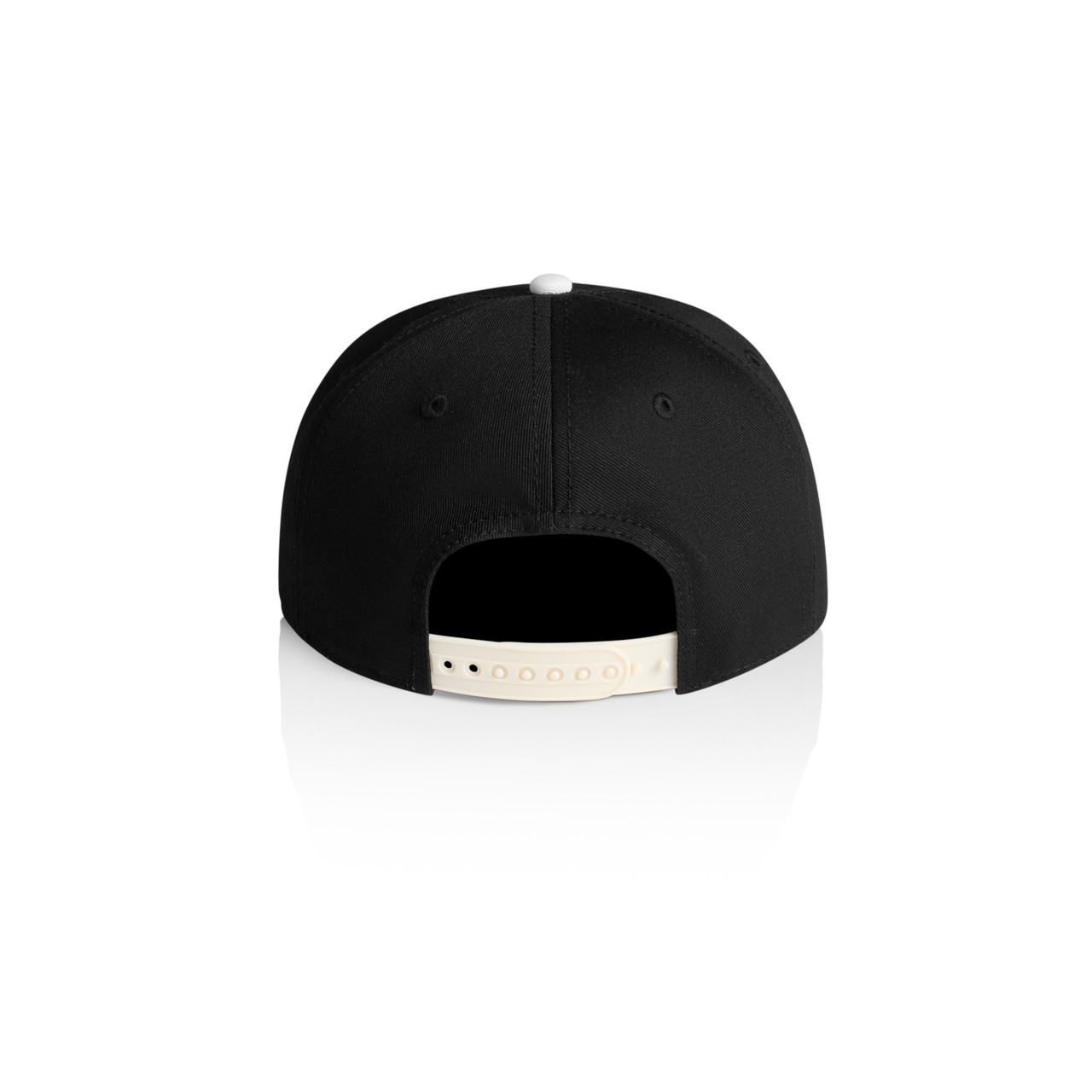 AS Colour 1154 Class Two-Tone Cap Black/Natural back view for custom printing