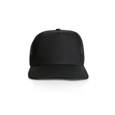 AS Colour 1108 Stock Trucker Cap Black product view for custom printing
