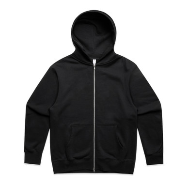 AS Colour 5148 Heavy Zip Hood Black product view for custom printing