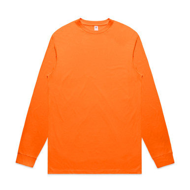 AS Colour 5054F Block Safety L/S Tee Safety Orange product view for custom printing