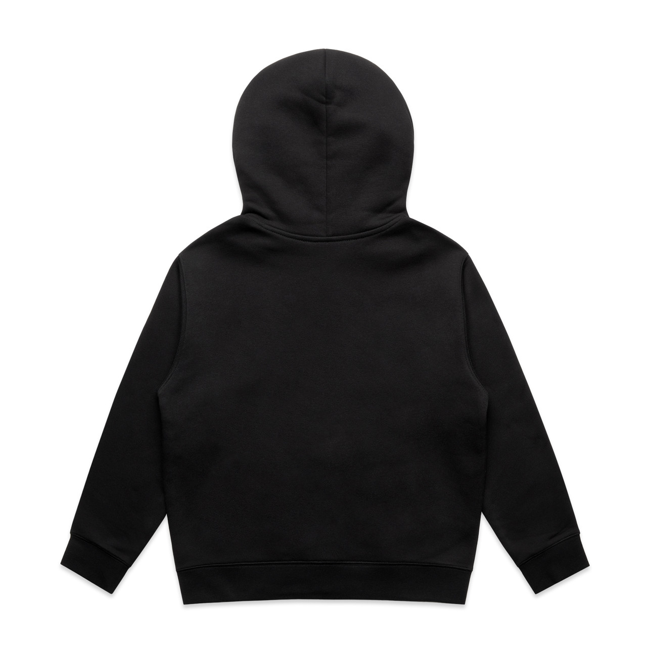 AS Colour 3039 Youth Relax Zip Hood Black back view for custom printing