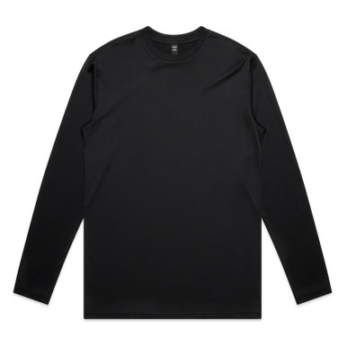 AS Colour 5020A Staple Active L/S Tee Black product view for custom printing
