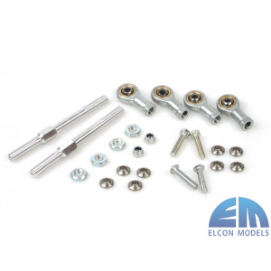 Alloy 7075 Steering Rods with Steel Ball Joints (set) Alloy 7075 Steering Rods with Steel Ball Joints (set)