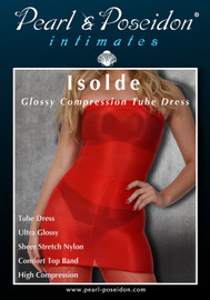 Calliope - Glossy Semi-Sheer Tube Dress in Thin Shiny Body Con