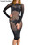 Delilah glossy sheer pantyhose nylon midi dress | Pearl & Poseidon