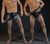 Damian mens shiny chest high pantyhose with male trunk | Pearl & Poseidon