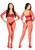 Fortuna rhinestone fishnet long sleeve bodystocking | Pearl & Poseidon