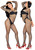 Black Rhinestone Sparkle Bodystocking Fishnet Mesh Sheer See Through Body suit Catsuit leotard