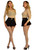 The Savante glossy nylon top skater skirt glossy tights 3 piece set  | Pearl & Poseidon