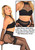 Adelle mesh net 3 piece lingerie rhinestone set | Pearl & Poseidon
