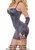 Fiona shiny cami lingerie dress with finger gloves set | Pearl & Poseidon