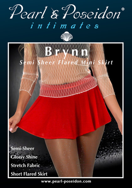 Brynn glossy semi sheer flared skater skirt | Pearl & Poseidon