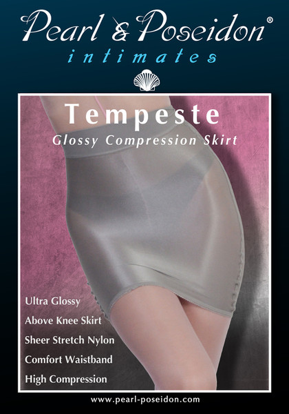 Tempeste glossy nylon high compression skirt | Pearl & Poseidon