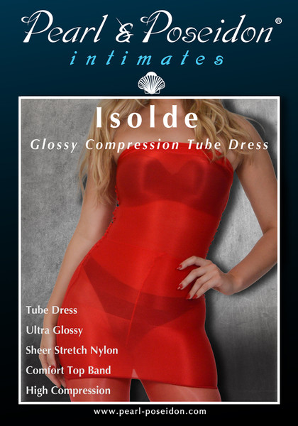 Isolde glossy nylon high compression tube dress | Pearl & Poseidon