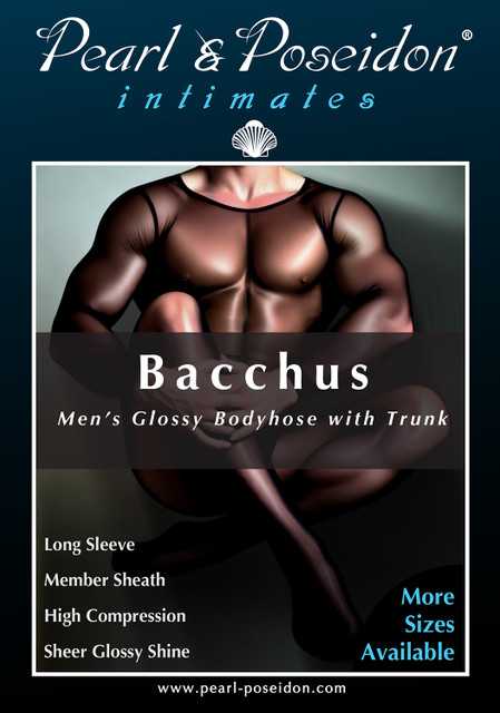 Bacchus mens glossy bodystocking long sleeve with sheath | Pearl & Poseidon