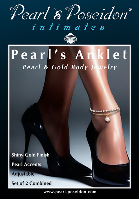 Pearl's Anklet pearl and gold adjustable anklet body jewelry | Pearl & Poseidon