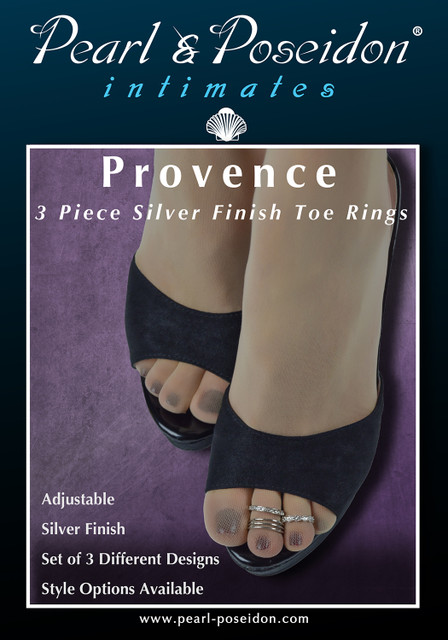 Provence silver toe rings set of 3 different designs | Pearl & Poseidon