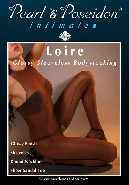 Loire glossy body stocking sleeveless with high neck | Pearl & Poseidon