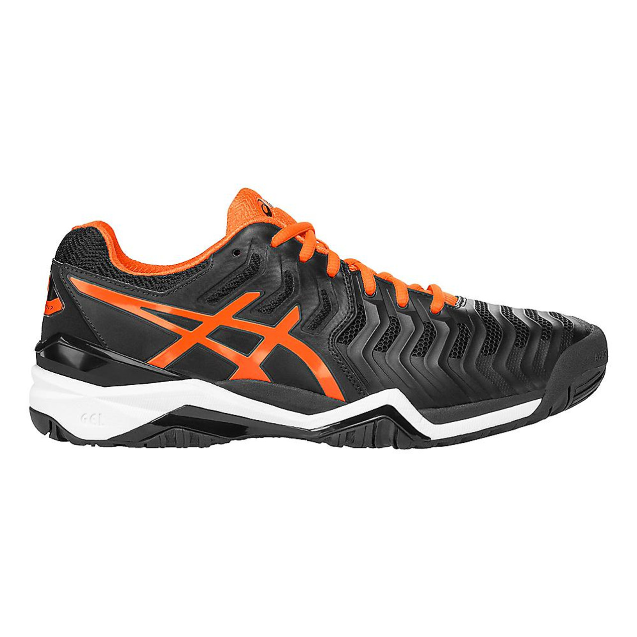 asics black orange