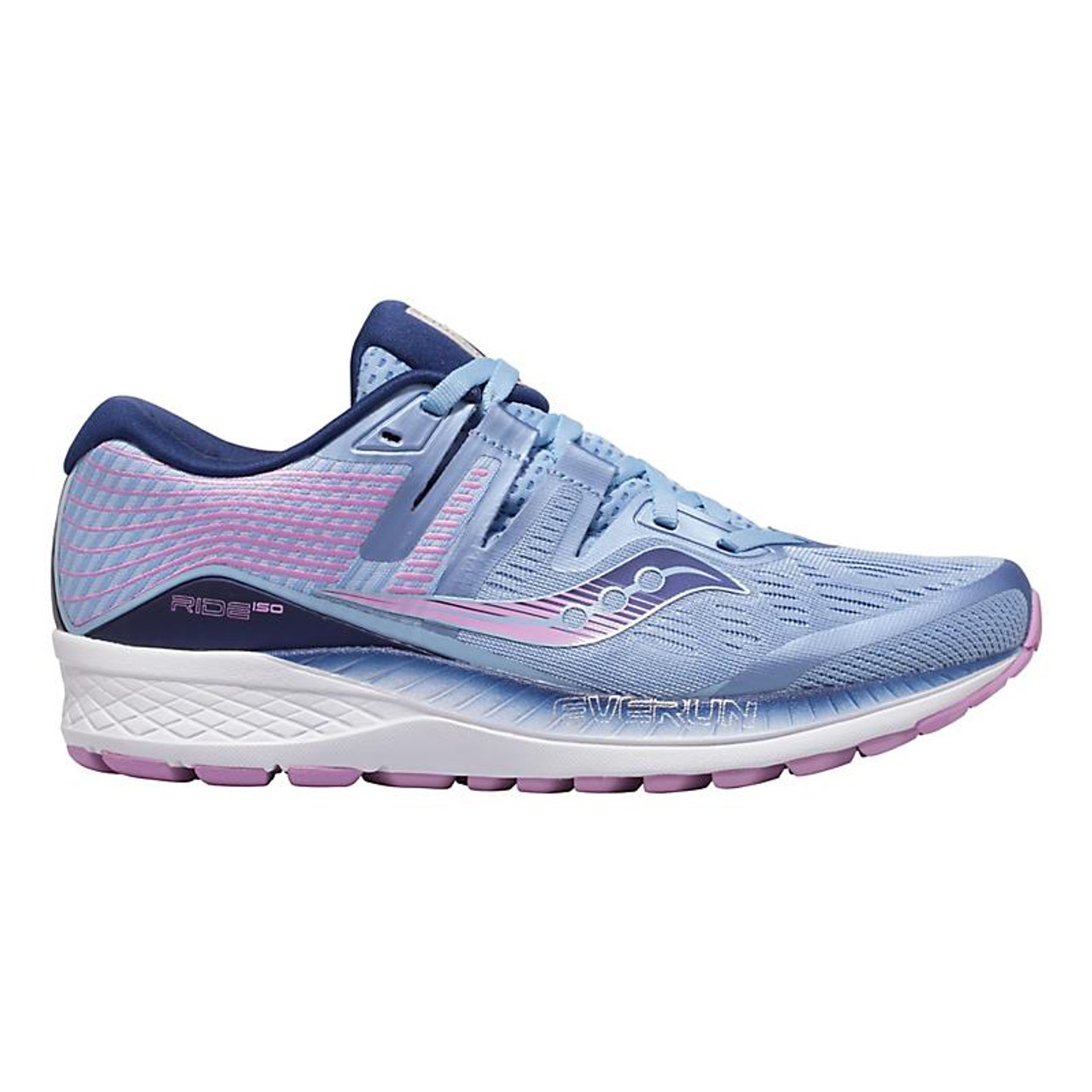 Purple Womens Saucony Ride Iso Women's Running Runners Sneakers Casual Shoes 