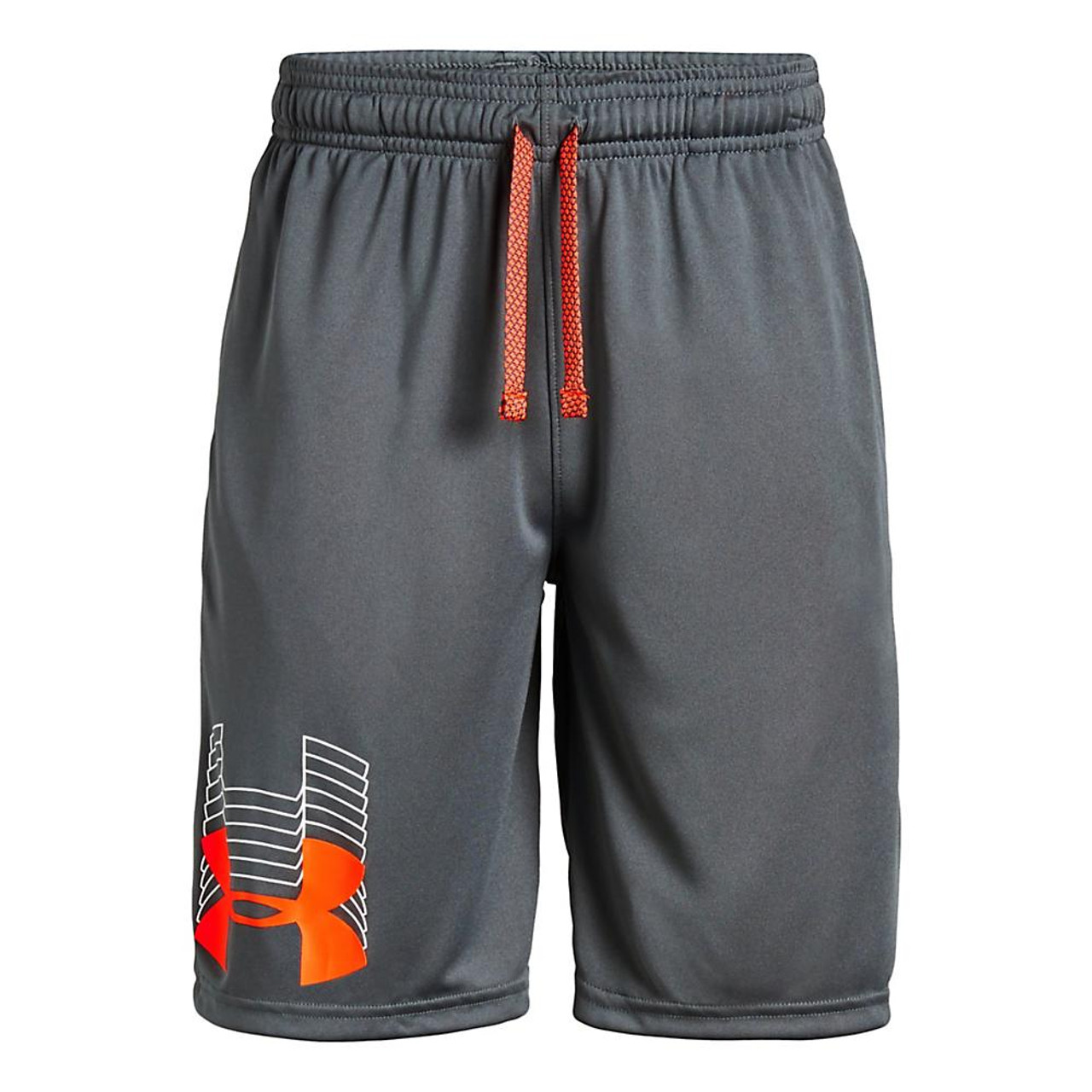 grey and orange under armour shorts